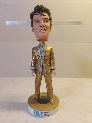 Elvis 1957 Year In Gold Head Knocker Bobble Head Headknocker Rare In Excellent!! • $69.99