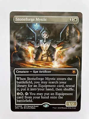 Stoneforge Mystic ~ Borderless Art ~ Outlaws Of Thunder Junction ~ Mtg • £20