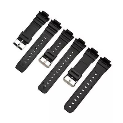 Black Resin Watch Strap For CASIO Sport Diving Watch Rubber Replacement Band • $11.29