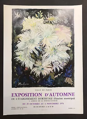 Vintage French Flower Show Poster From 1974 • $95