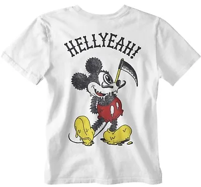 Hell Yeah T-shirt Evil Mickey Cartoon Funny Parody Yolo Tumblr Corporation  • £6.99