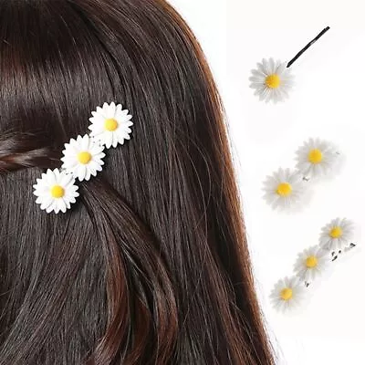 Mini Cute Flower Daisy Girls Women Flower Clip Hair Clips Hairpins Barrettes • £1.79