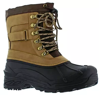 Weather Proof Mens Waterproof Insulated Flat Heel Winter Boots Size 8 • $40