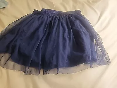 OshKosh Girl's Navy Tulle Lined Skirt Size 4/5 • $3