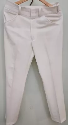 Vtg  70s Mens 32x32 White  Haband Miami Disco Era Light Weight Pants  • $20