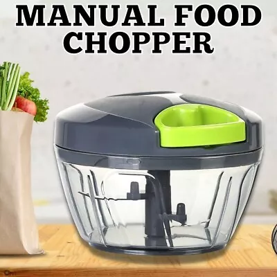 Hand Pull String Vegetable Chopper Onions Manual Food Chopper Slicer Mincer Too • $10.99