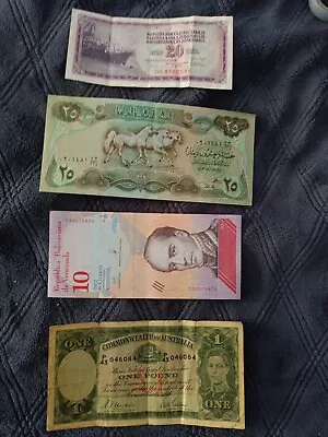 Mixed Foreign World Currency Paper Money Lot Of 4 Banknotes. See Photos. • $3.50