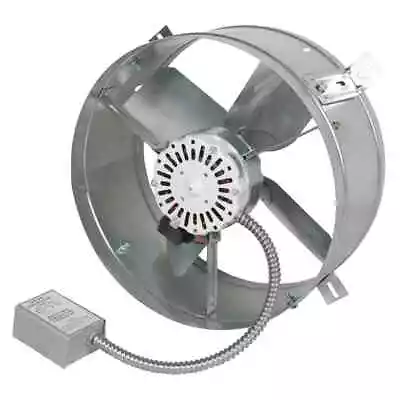 Maxx Air Electric Gable Attic Fan 1600 CFM 120V Thermostat Galvanized In Mill • $98.80