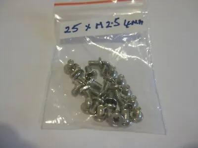 One Bag Of X25 M2.5 4mm Laptop Small Phillips Cross Ultra Thin Flat Head Screws. • £4.95