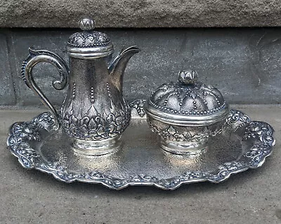 Antique Indonesia 800 Silver Teapot Set (Atelier Zaini; ZN800) • $1249.71