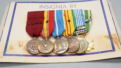 WWII - Vietnam War Navy Good Conduct 6 Dress Medals Bar With Box By Vanguard • $34.99