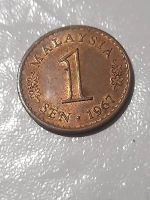 Malaysia - 1 Sen Coin - 1967. • $2.24