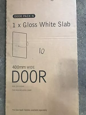 B&Q It Kitchen Door Pack N Gloss White Slab 397x715 Mm • £39.99