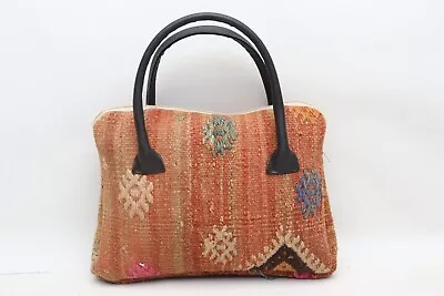 Kilim Bag Shoulder Bag Bohemian Bag 10x14  Fashion Bag Wool Leather Bag E 32 • $41.02