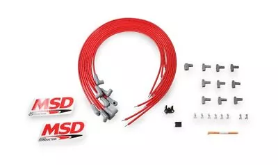 MSD 31229 8.5mm Super Conductor 8 Cyl Universal Spark Plug Wire Set 90 Deg HEI • $143.95