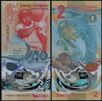 East Caribbean States 2 Dollars (p61)  (2023) Commemorative Issue Polymer Unc • £3.90