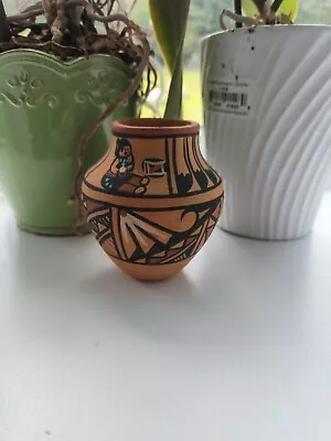 JEMEZ ART Pottery Mini Jar Handmade Native Pueblo Art Ceramic Signed • $29