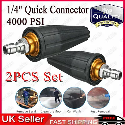 £20.99 • Buy 1/4  High Pressure Washer Jet Wash Quick Release Rotating Turbo Nozzle Spray Tip
