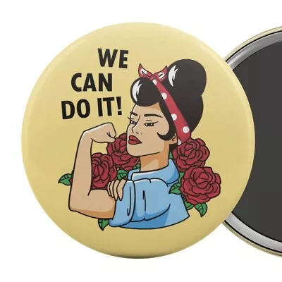 We Can Do It Rockabilly Rosie The Riveter Fridge Magnet Feminist Gift • $7.95