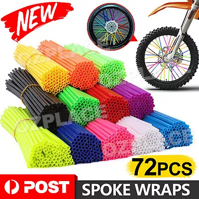 Wheel Spoke Wraps Kit Rims Skins Covers Guard Protector Motocross Pit Dirt Bike • $8.95