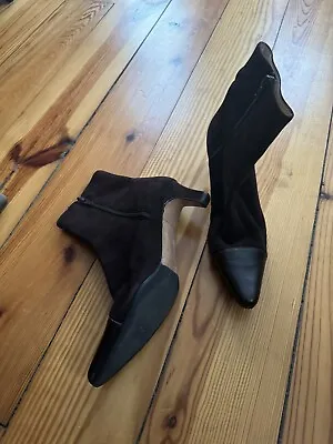 Manolo Blahnik 41 Brown Suede Leather Boots Size 10 • $65