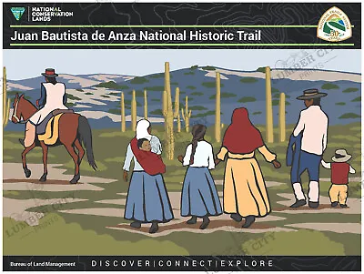 Juan Bautista De Anza National Historic Trail System 50th Poster Print 18x24 • $22.99