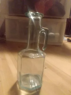 Mod Dep Italy Vintage Glass Bottle With Handle 1970’s • $10