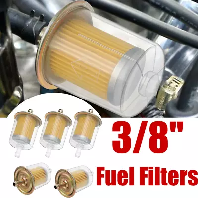 3/8  Fuel Filter Set Industrial Universal Motorcycle Car RV Inline Gas Fuel Line • $11.24