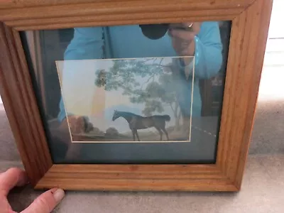 Vintage HORSE Print George Stubbs Framed 12 X 8 Horses Scene • $12.50