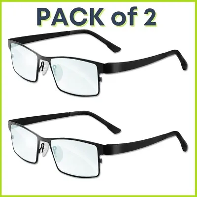2PACK Blue Light Blocking Glasses Computer Gaming Eyewear Vision Care Protection • $17.99