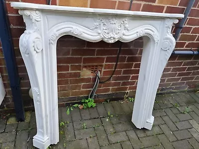 King Louis XVI Marble Fireplace With Marble Hearth And Marble Back Panel • £345