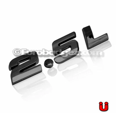 $9.99 • Buy NEW 3D Adhesive 2.5L Gloss Black Rear Emblem Badge 19mm Fits VW 2.5L FULL BLACK