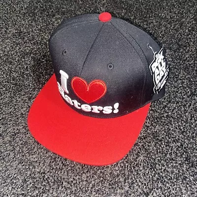 NWT I Love Haters Hat Snapback Black Red Embroidered Casual Adult Adjustable Men • $12