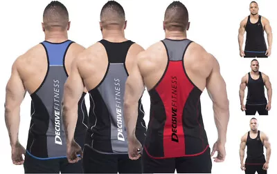 £12.99 • Buy Men Bodybuilding Gym Stringer Vest Athletic Training Workout Tank Top Racer Back