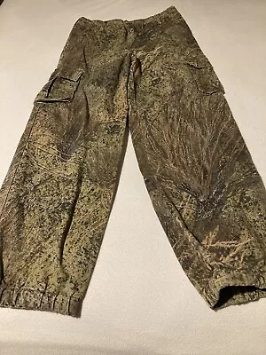 Mossy Oak Brush Camouflage Kids Pants Size XL (14-16) Adjustable Waist • $10