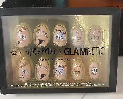 New Harry Potter Glamnetic Hogwarts Reusable Press On Nails Short Oval Kit • $22.99