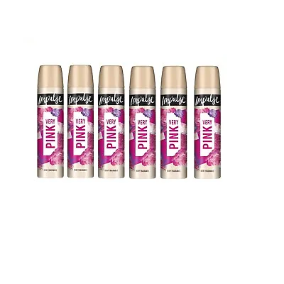 Impulse VERY PINK Body Spray 75ml X 6 • £14.79