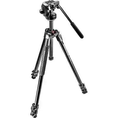 $239 • Buy Manfrotto 290 Xtra Alu 3-Section Tripod Kit With 128RC Fluid Head