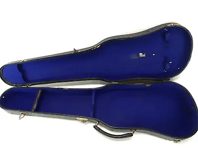 Vintage Old 4/4 Violin Case Made In Germany Black / Blue W/ Key • $89.95