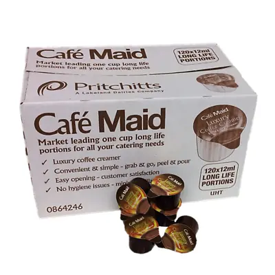 Café Maid Long Life Luxury Coffee Creamer | 120 X 12ml | Individual Portions  • £17.99
