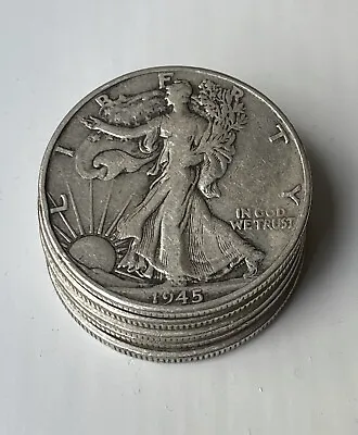[Lot Of 5] Walking Liberty Half Dollar - 90% Silver - Choose How Many Lots Of 5! • $61.95