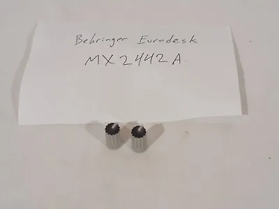 Set Of (2) Black Knobs For Behringer MX2442A Eurodesk Mixer & Others • $10.99