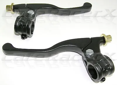 Shorty Black Clutch Brake Lever Set Perch Motorcycle Pitbike ATC MX Vintage XR • $22.49