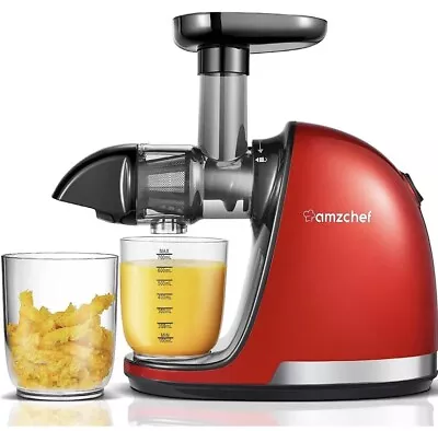 AMZCHEF Juicer Machines - Cold Press Slow Juicer -Masticating Juicer Whole Fruit • £49.99