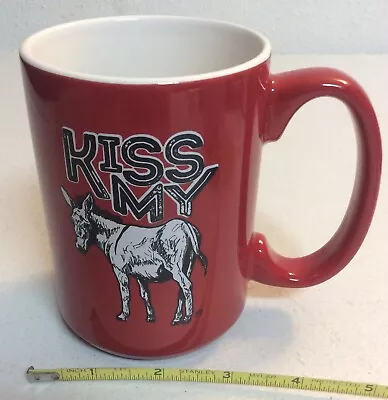 Kiss My Donkey Red COFFEE MUG CUP Donkey Studio Round Top Texas John R. Lowery • £18.44