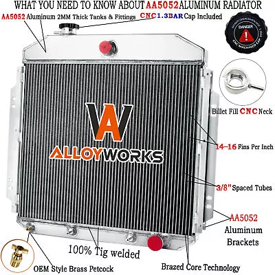 Aluminum 4 Row Radiator For 1957-1960 Ford F-100 5.4L Chevy Engine Configuration • $199