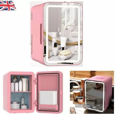 Mini Fridge With LED Mirror 8L/8can Mini Fridge For Bedrooms Drinks Food AC/DC • £39.99