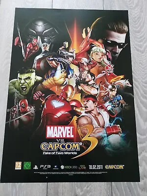 2011 Marvel Vs Capcom 3 Fate Of Two Worlds Pre Launch Promotional Game Poster • $49.72