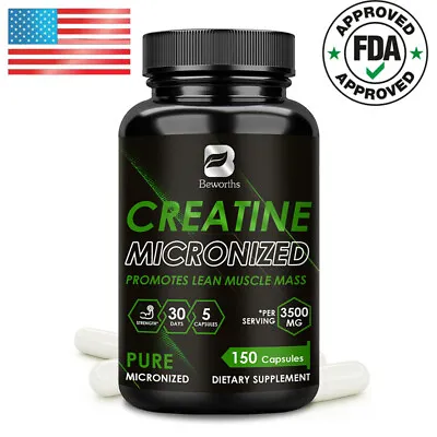 Creatine Monohydrate Capsules Build Muscle Mass & Muscle Recovery Enhance Energy • $19.66