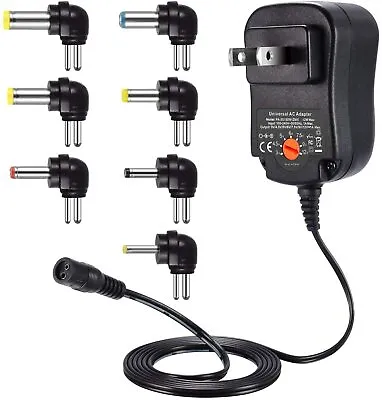 7pcs Power Adapter Multi Tips Kit Universal Charger Input DC Plug Set Jack Tips  • $13.81